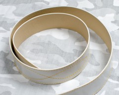 Ремінь під бляху ДМБ. Кожзам білий