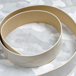 Ремінь під бляху ДМБ. Кожзам білий