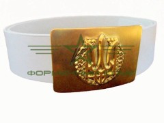 Ремінь під бляху ДМБ. Кожзам білий