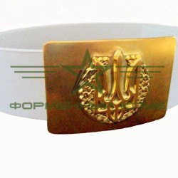 Ремінь під бляху ДМБ. Кожзам білий