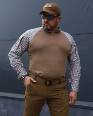 Убакс бойова сорочка URBAN тканина Мокко в клітинку койот