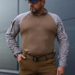 Убакс бойова сорочка URBAN тканина Мокко в клітинку койот