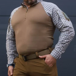 Убакс бойова сорочка URBAN тканина Мокко в клітинку койот