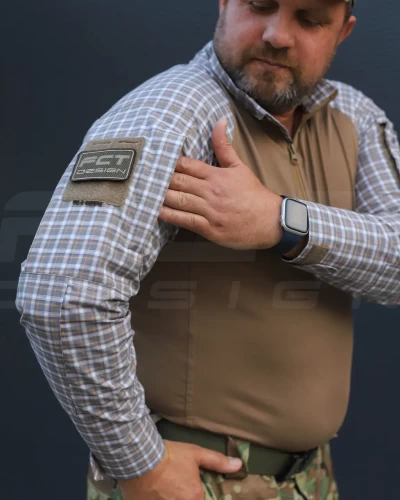 Убакс бойова сорочка URBAN тканина Мокко в клітинку койот 44 44