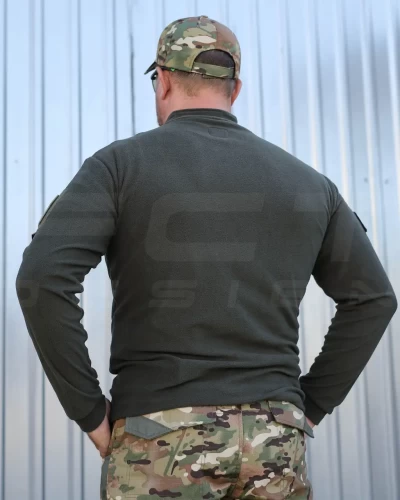 Кофта флис Урбан с молнией под горло Хаки 42