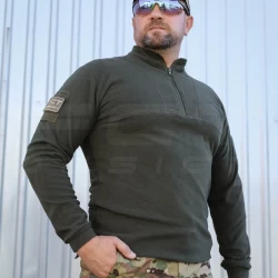 Кофта флис Урбан с молнией под горло Хаки