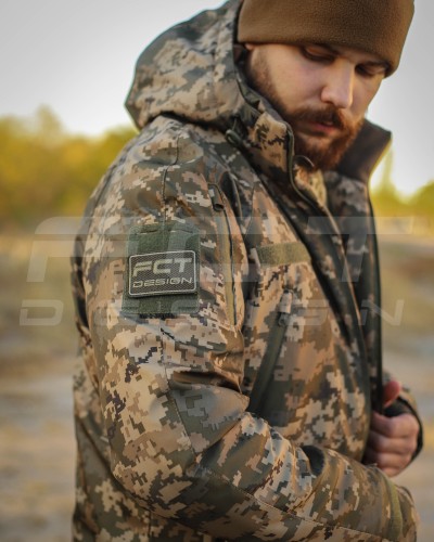 Костюм тактичний зимовий Хантер на флісі Софтшелл піксель ЗСУ 40-42/3 40-42/3