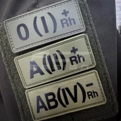 Шеврон/патч резиновый ПВХ группы крови