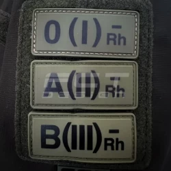 Шеврон/патч резиновый ПВХ группы крови