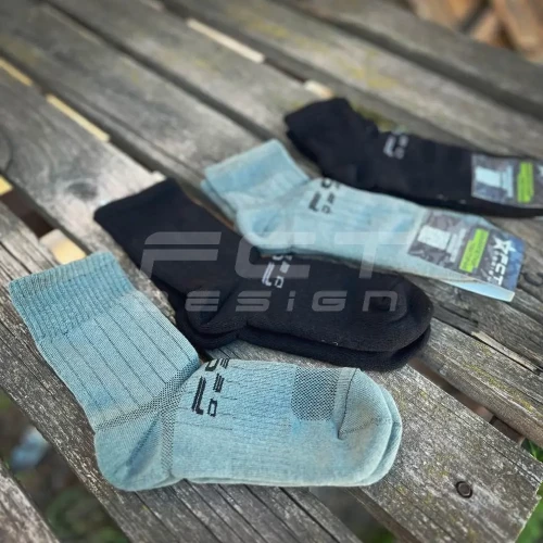 Носки средние тактические зимние утепленные с махровым следом FCT хаки и черные