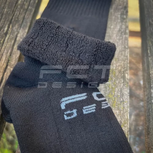 Носки средние тактические зимние утепленные с махровым следом FCT хаки и черные