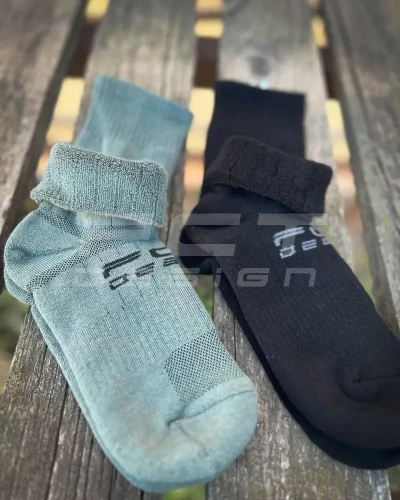 Носки средние тактические зимние утепленные с махровым следом FCT хаки и черные