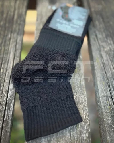 Носки средние тактические зимние утепленные с махровым следом FCT хаки и черные