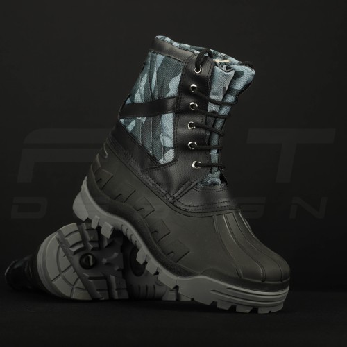 Чоботи Сноубутси зимові водонепроникні низькі синій камуфляж 40 40
