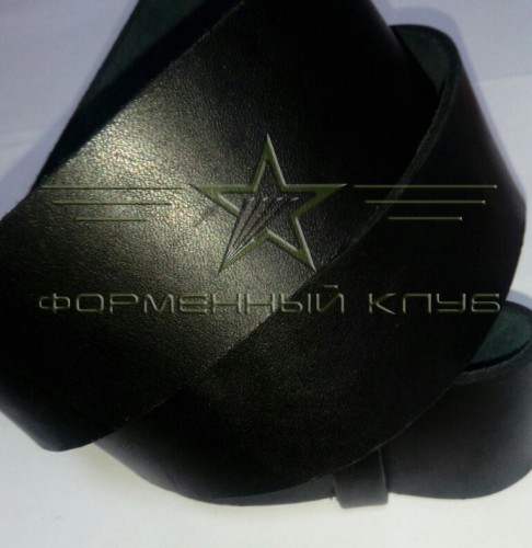 Ремінь під бляху ДМБ. Натуральна шкіра чорний  