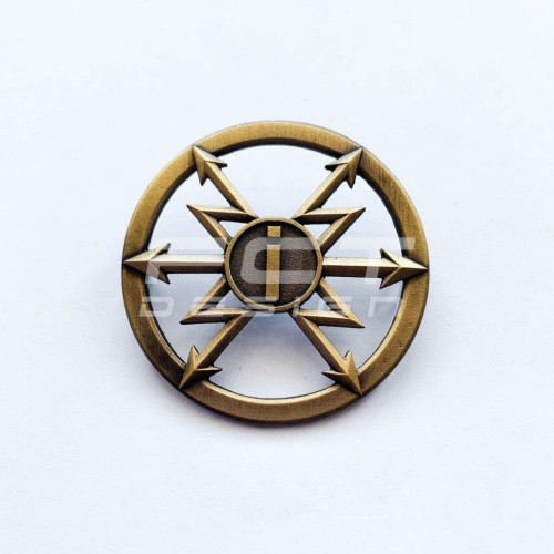 Беретний знак кокарда Радіотехнічних військ та військ зв'язку метал