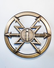 Беретний знак кокарда Радіотехнічних військ та військ зв'язку метал