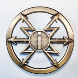 Беретний знак кокарда Радіотехнічних військ та військ зв'язку метал