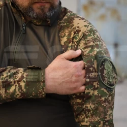 Убакс боевая рубашка CoolPass хаки с налокотниками Хищник пиксель G-0822