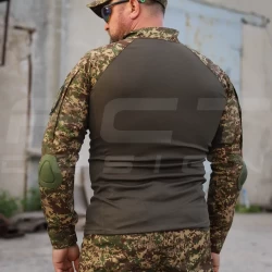 Убакс боевая рубашка CoolPass хаки с налокотниками Хищник пиксель G-0822