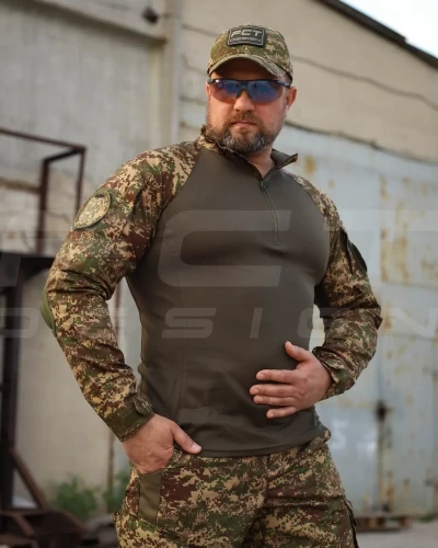 Убакс бойова сорочка CoolPass хакі з налокітниками Хижак піксель G-0822 44 44