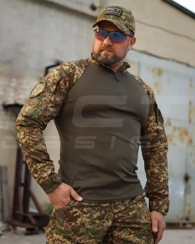 Убакс бойова сорочка CoolPass хакі з налокітниками Хижак піксель G-0822 44 44