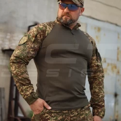 Убакс боевая рубашка CoolPass хаки с налокотниками Хищник пиксель G-0822