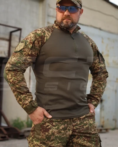 Убакс бойова сорочка CoolPass хакі з налокітниками Хижак піксель G-0822 44 44