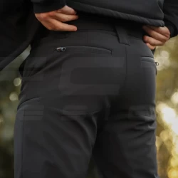 Брюки зимние Хантер Софтшелл черные утепленные термофлис