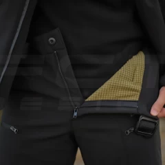 Штани зимові Хантер Софтшелл чорні утеплені термофліс