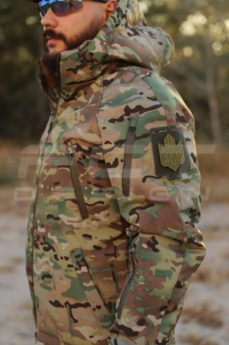 Костюм тактичний зимовий Хантер на флісі Софтшелл мультикам 40-42/3 40-42/3