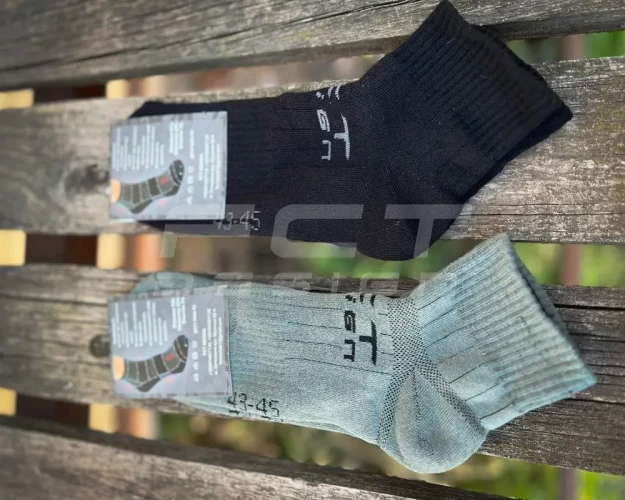 Носки высокие утепленные тактические зимние с махровым следом FCT хаки и черные