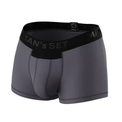 Мужские анатомические боксеры из хлопка с сеткой Anatomic Classic Light Black Series графитовый