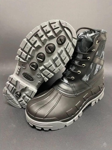 Чоботи Сноубутси зимові водонепроникні низькі сірий камуфляж 40 40