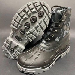 Сапоги Сноубутсы зимние непромокаемые низкие серый камуфляж