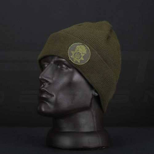 Шапка в'язана з кокардою НГУ хакі 56 56