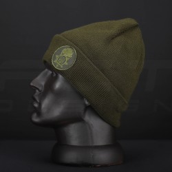 Шапка в'язана з кокардою НГУ хакі