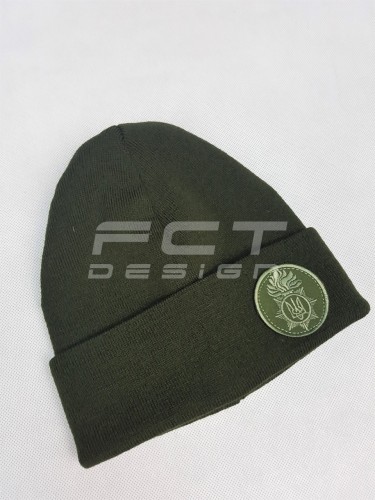 Шапка в'язана з кокардою НГУ хакі 56 56