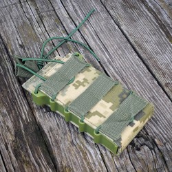 Подсумок тактический АК молли на 1 магазин пластик мультикам/пиксел ВСУ