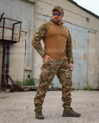 Убакс боевая рубашка CoolPass койот с налокотниками Хищник пиксель G-0822 44