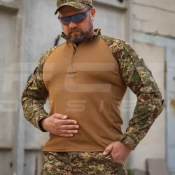 Убакс боевая рубашка CoolPass койот с налокотниками Хищник пиксель G-0822