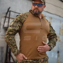 Убакс боевая рубашка CoolPass койот с налокотниками Хищник пиксель G-0822