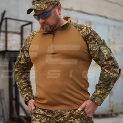Убакс боевая рубашка CoolPass койот с налокотниками Хищник пиксель G-0822