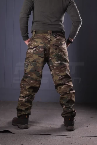 Штани зимові Хантер Софтшелл Мультикам зелений утеплені термофліс  40-42/3 40-42/3