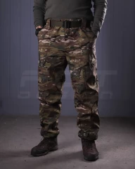 Штани зимові Хантер Софтшелл Мультикам зелений утеплені термофліс
