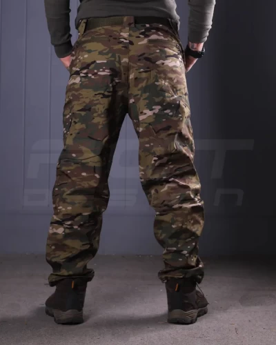 Штани зимові Хантер Софтшелл Мультикам зелений утеплені термофліс  40-42/3 40-42/3
