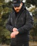 Костюм тактичний зимовий Хантер на флісі Софтшелл чорний 40-42/3 40-42/3