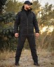 Костюм тактичний зимовий Хантер на флісі Софтшелл чорний 40-42/3 40-42/3