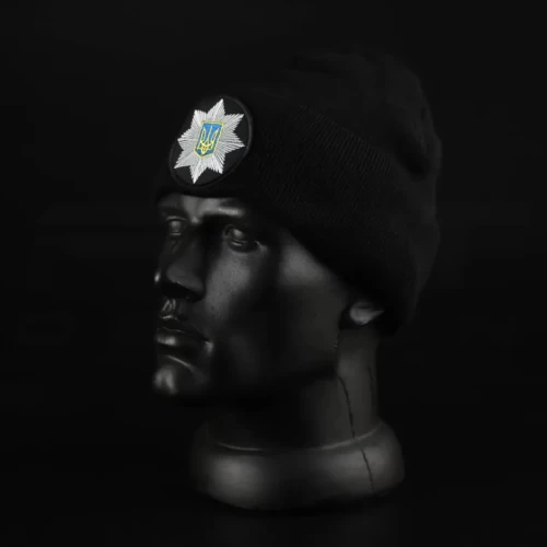 Шапка вязаная с кокардой Полиция 56
