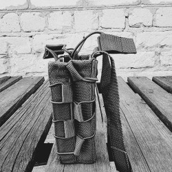 Подсумок тактический АК молли на 2 магазина пластик серый